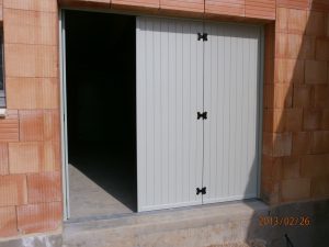 Construction Neuve Porte Garage Bois Naboco